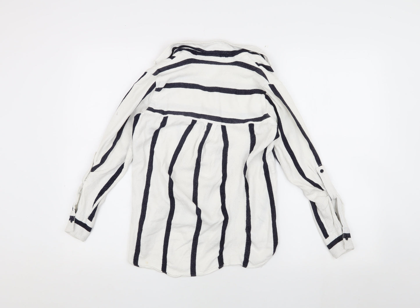 Womens UK Size 8 NEXT White Basic Button-Up