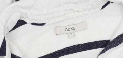 Womens UK Size 8 NEXT White Basic Button-Up
