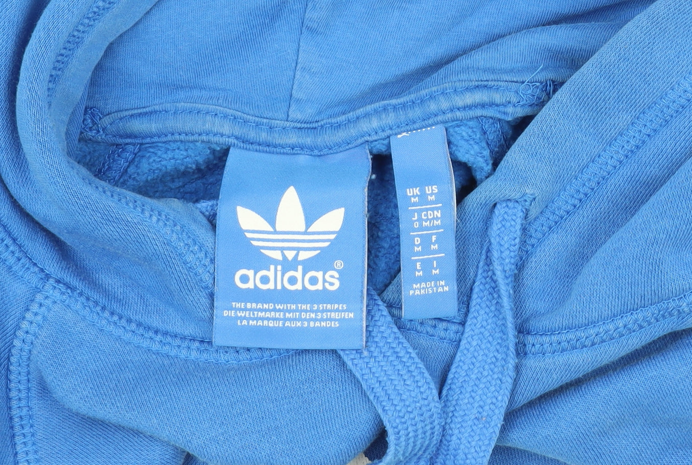Adidas Men's Blue Pullover Hoodie M Logo Graphic