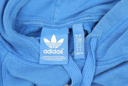 Adidas Men's Blue Pullover Hoodie M Logo Graphic