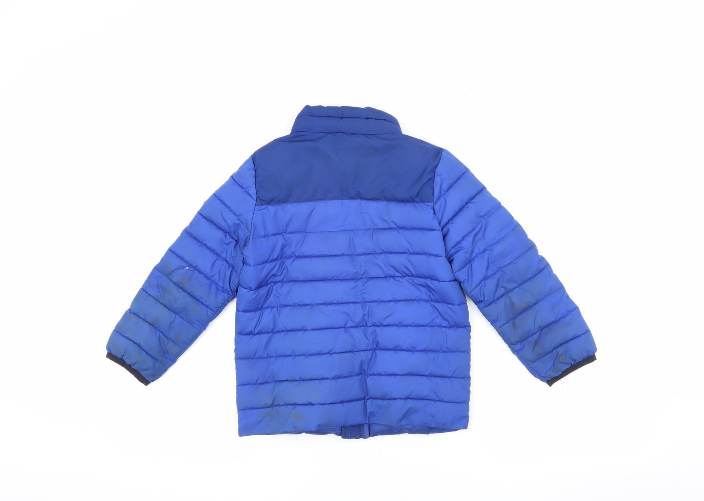 Joules Boys Blue Puffer Jacket 6 Years Winter Zip Pocket