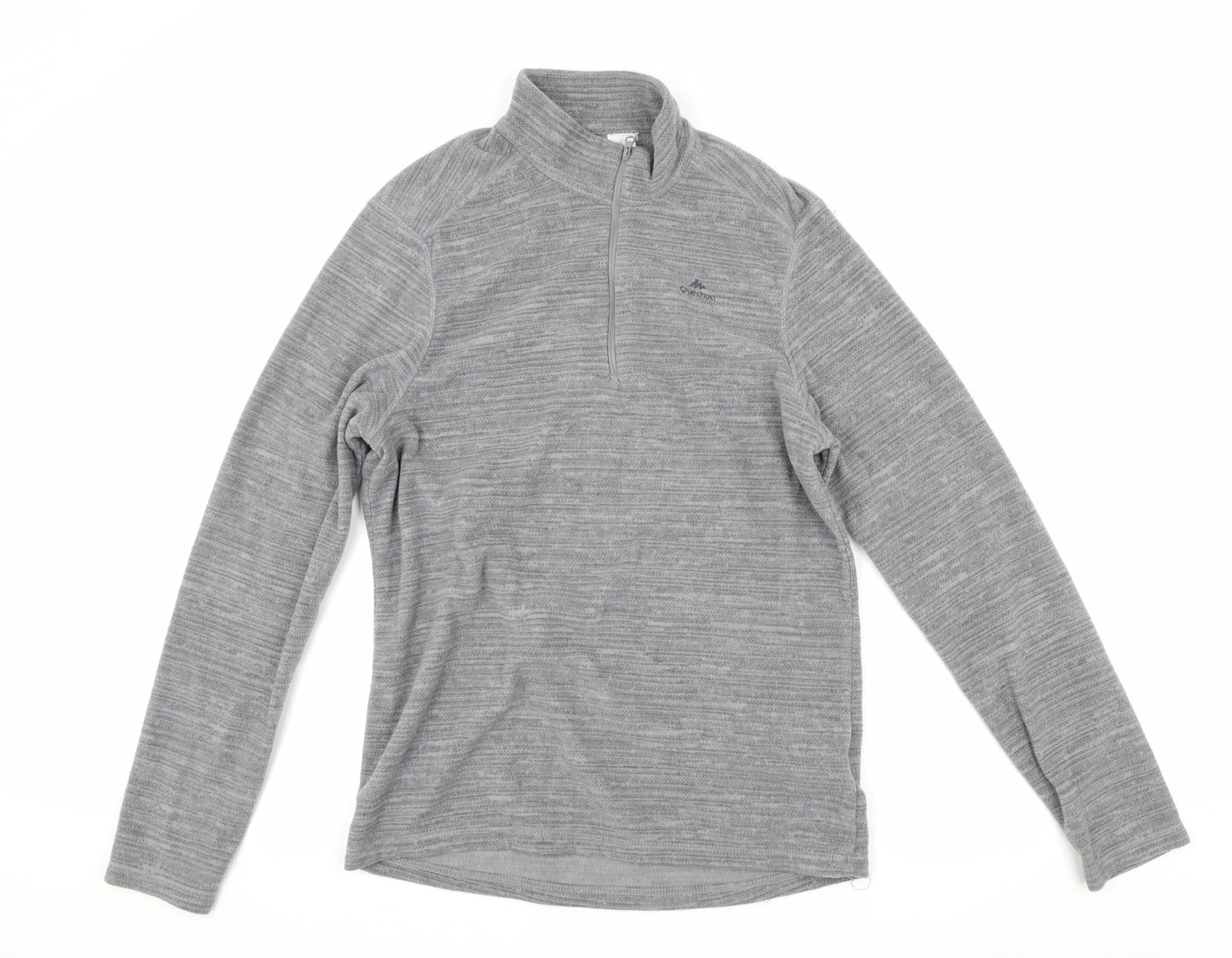 Mens UK Size L DECATHLON Grey 1/2 Zip Sweatshirt