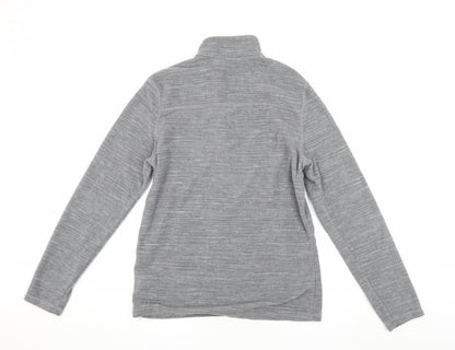 Mens UK Size L DECATHLON Grey 1/2 Zip Sweatshirt