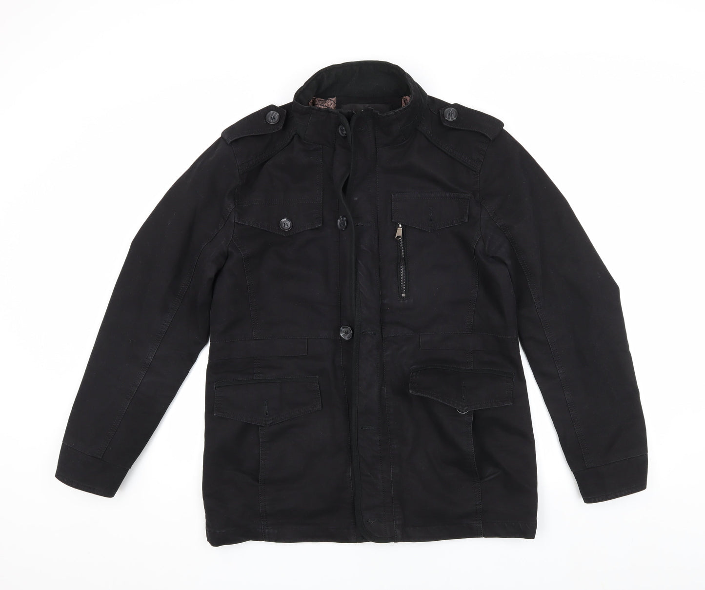 Zicac Men's Black Military Jacket XL Casual