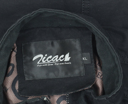 Zicac Men's Black Military Jacket XL Casual