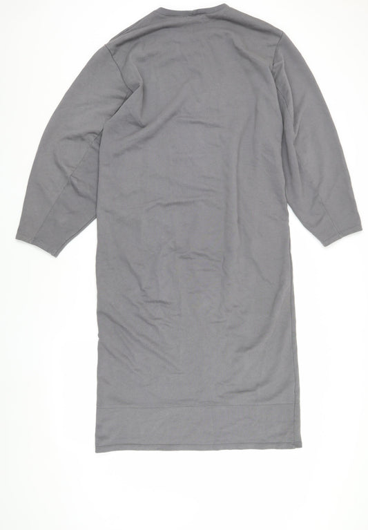 Zara Women’s Grey Long Sleeve Jersey Dress - M