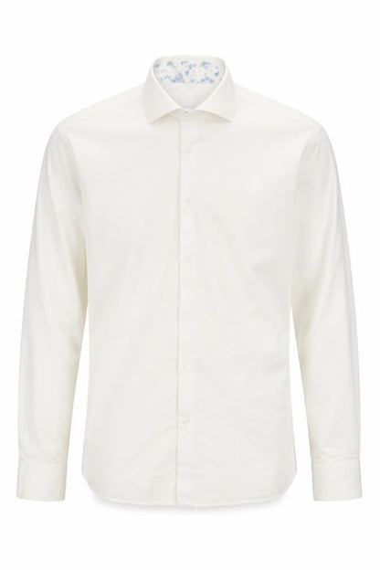 Moss London Men's Slim White Shirt 39 Long Sleeve