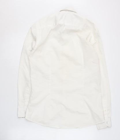 Moss London Men's Slim White Shirt 39 Long Sleeve