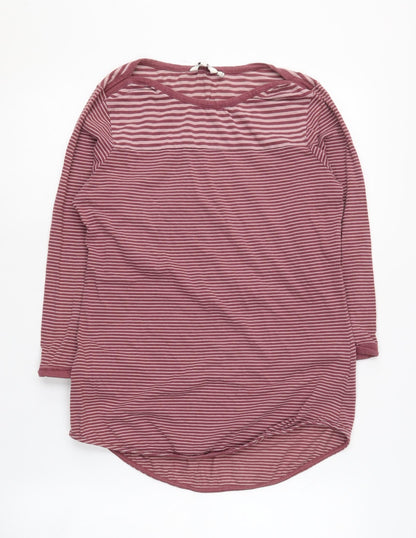 Fatface Women's Red Striped T-Shirt Size 8