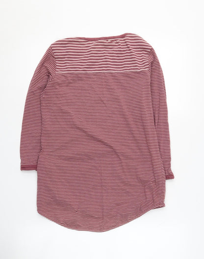 Fatface Women's Red Striped T-Shirt Size 8