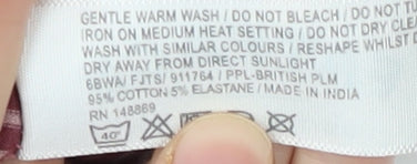 Fatface Women's Red Striped T-Shirt Size 8