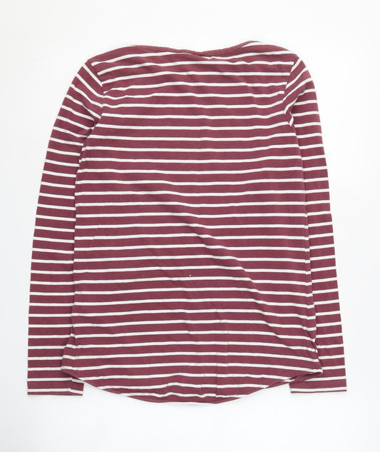 FatFace Women's Multicoloured Striped T-Shirt Size 8