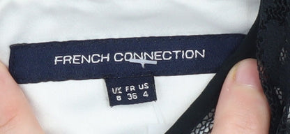 French Connection Women’s Black Animal Print Dress Size 8