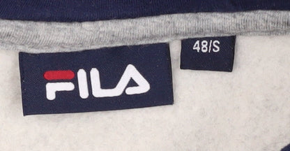 Mens UK Size S FILA Grey Pullover Hoodie