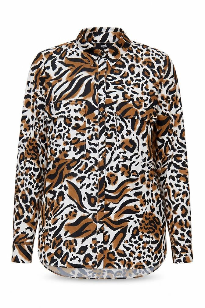 Womens UK Size 8 Wallis Multicoloured Basic Button-Up