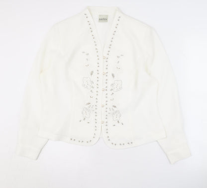 Womens UK Size 14 Eastex Regular White Suit Jacket