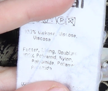 Betty Barclay Women's Black Floral Button-Up Size 10