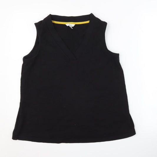 Womens UK Size 10 Joules Black Basic Tank
