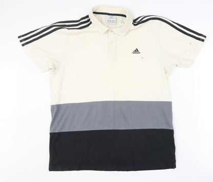 Adidas Men's Colourblock Polo Shirt L