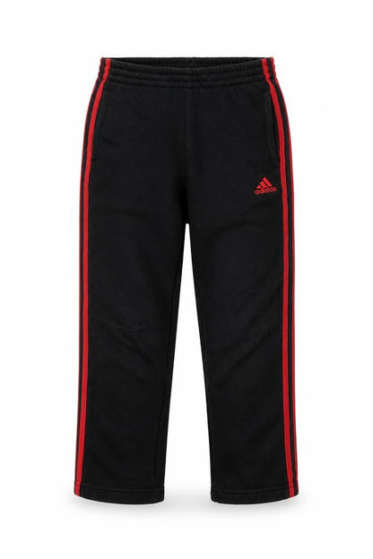 Front view of Adidas boys’ black track pants -, size 10, regular fit