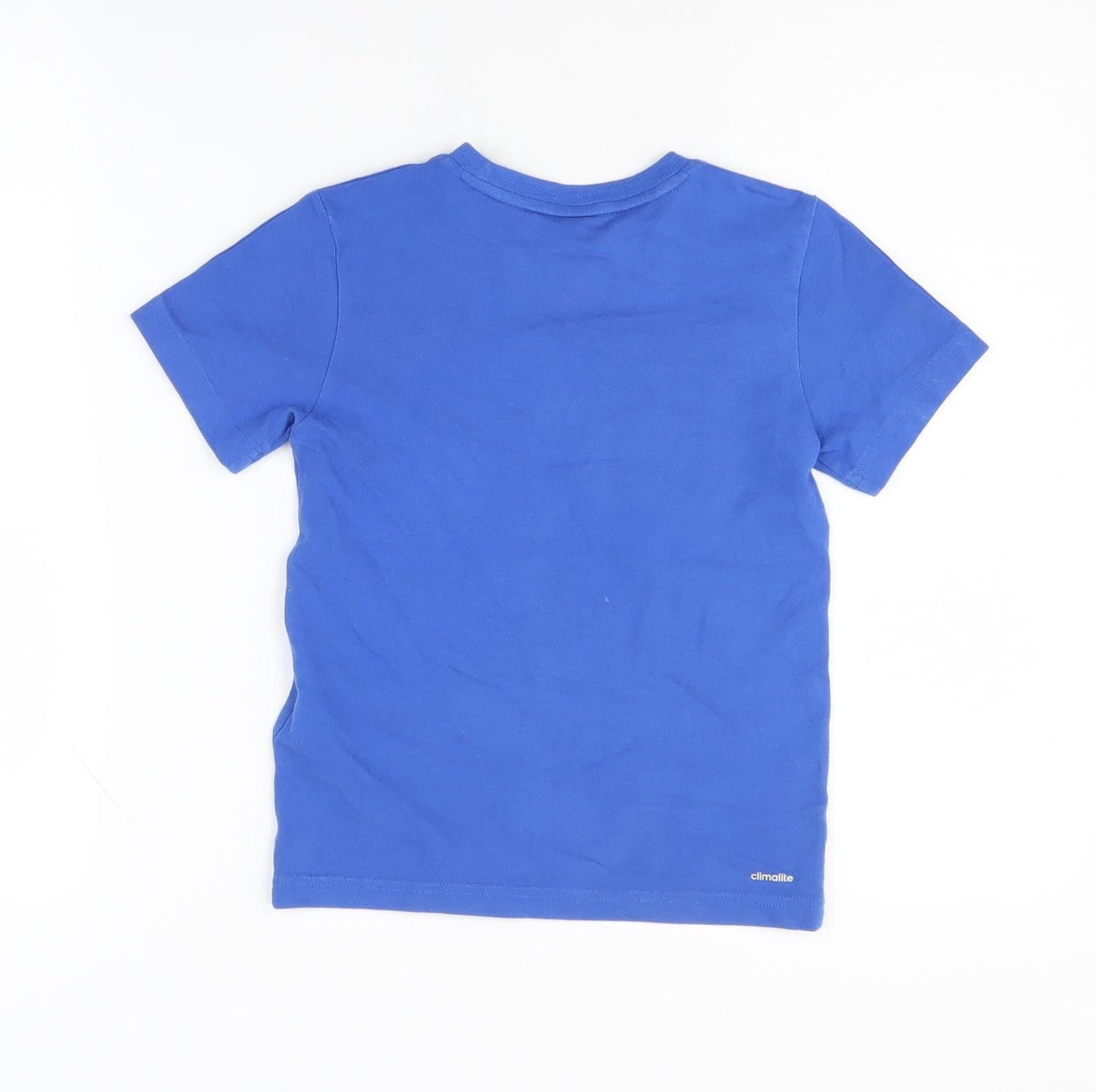 Adidas Boys Blue Football T-Shirt, 5-6 Years, Pullover, Logo