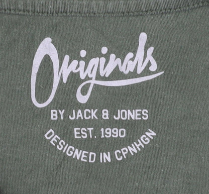 Mens UK Size L JACK & JONES Green  T-Shirt