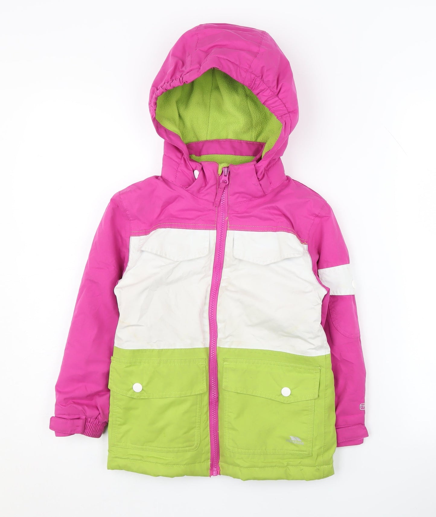 Trespass Girls Pink Parka Jacket 3-4 Years Waterproof