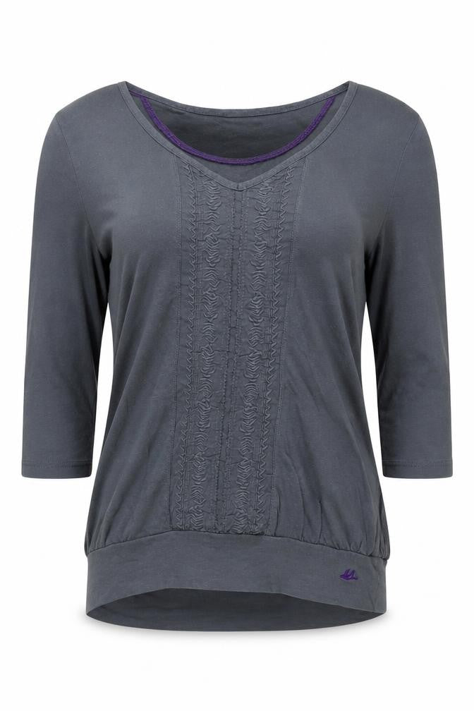 Womens UK Size 8 Mantaray Grey Basic T-Shirt