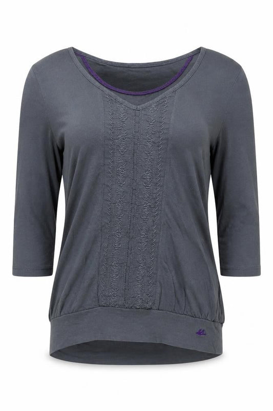 Womens UK Size 8 Mantaray Grey Basic T-Shirt