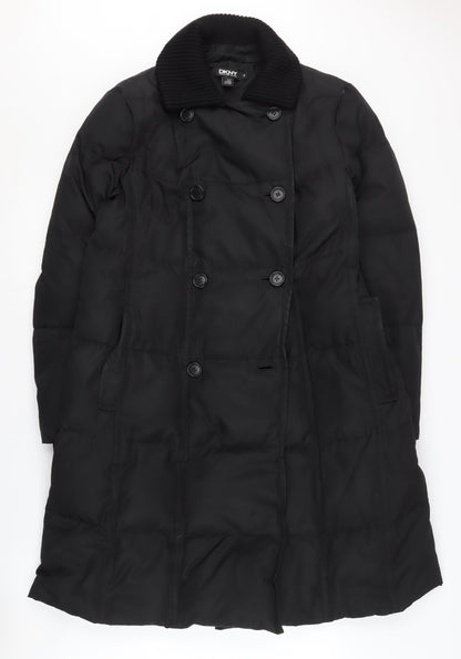 DKNY Women's Black Puffer Coat Size M, Winter, Casual