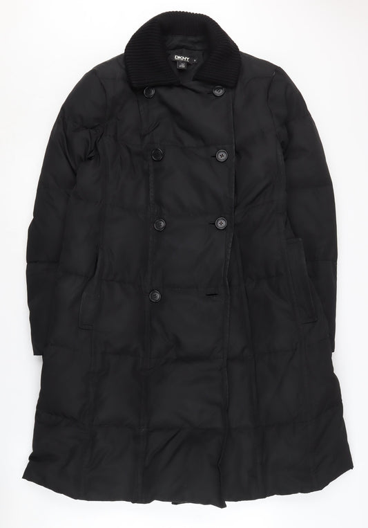 DKNY Women's Black Puffer Coat Size M, Winter, Casual