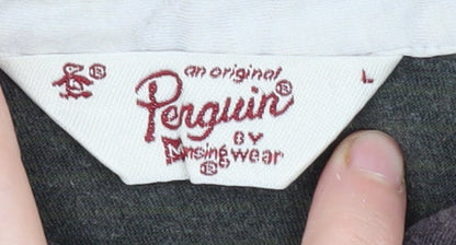 Original Penguin Men's Grey Polo Shirt Size L