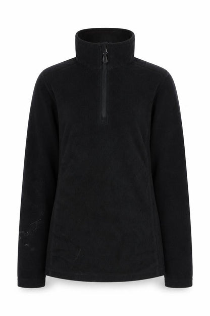 TOG24 Women's Black Fleece Sweatshirt, Size 8, 1/4 Zip