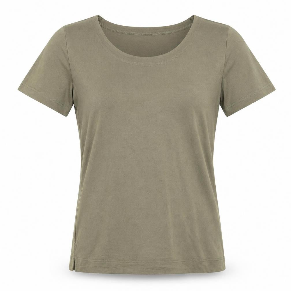 Womens UK Size 8 Alexon Green Basic T-Shirt