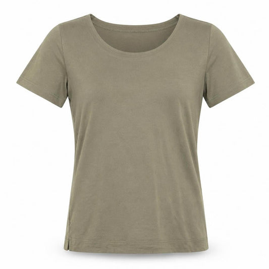 Womens UK Size 8 Alexon Green Basic T-Shirt