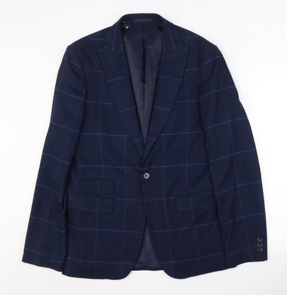 Mens UK Size 40 Moss London Regular Blue Suit Jacket