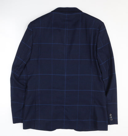 Mens UK Size 40 Moss London Regular Blue Suit Jacket