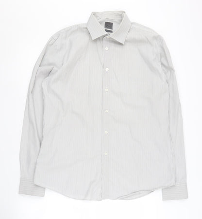 Calvin Klein Men's Slim Fit Striped Shirt - Size 42