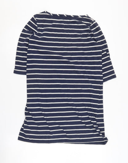 Boden Women's Blue Striped T-Shirt Dress, Size 10