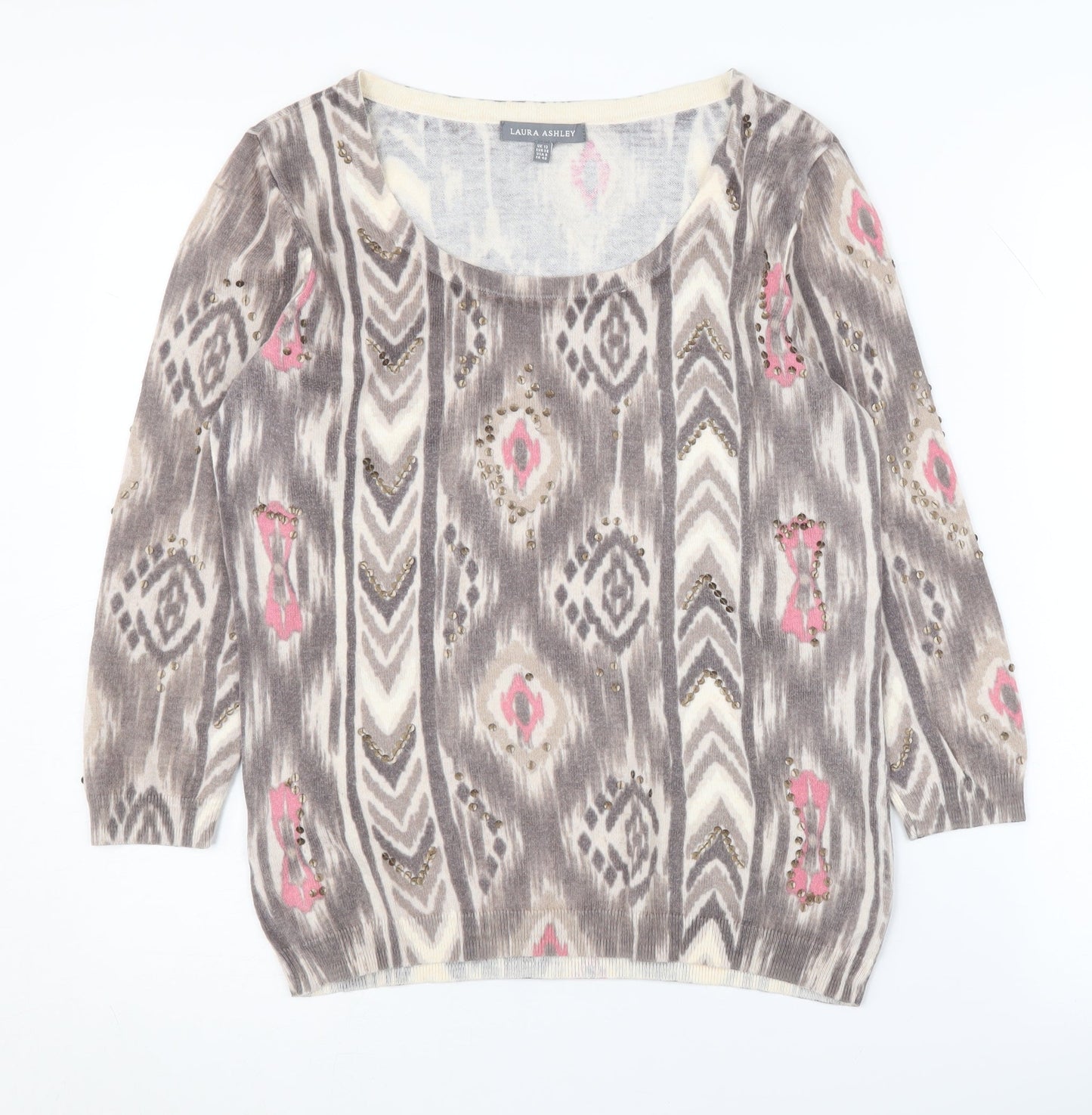 Womens UK Size 12 Laura Ashley Multicoloured Pullover Jumper