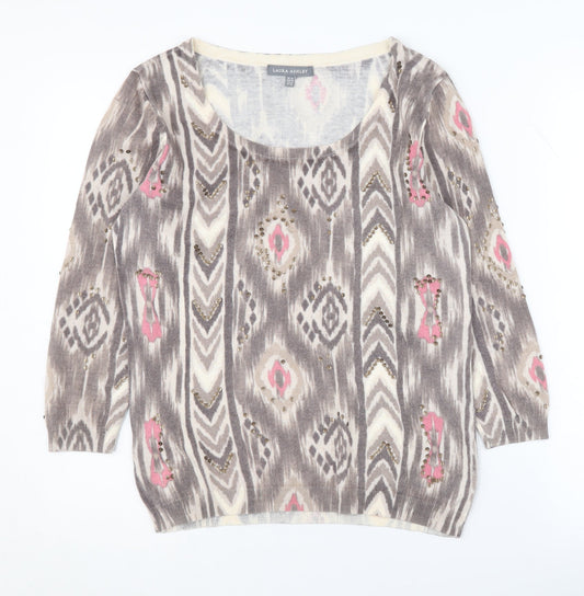 Womens UK Size 12 Laura Ashley Multicoloured Pullover Jumper