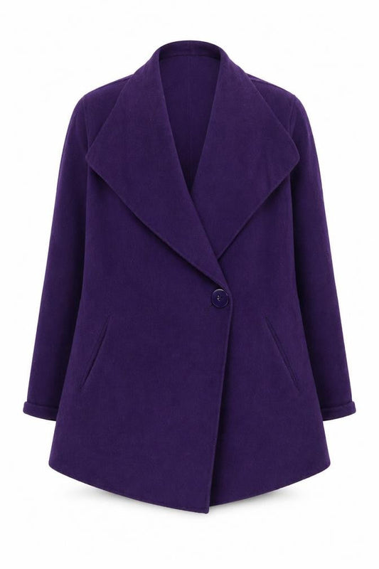 Womens UK Size 10 Viyella Purple Basic Jacket