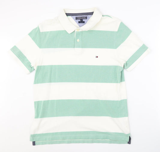 Tommy Hilfiger Men's Multicoloured Striped Polo - 2XL