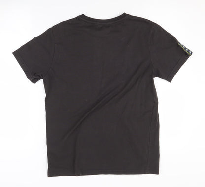 Kappa Men's Black Medium Logo T-Shirt, Short Sleeve