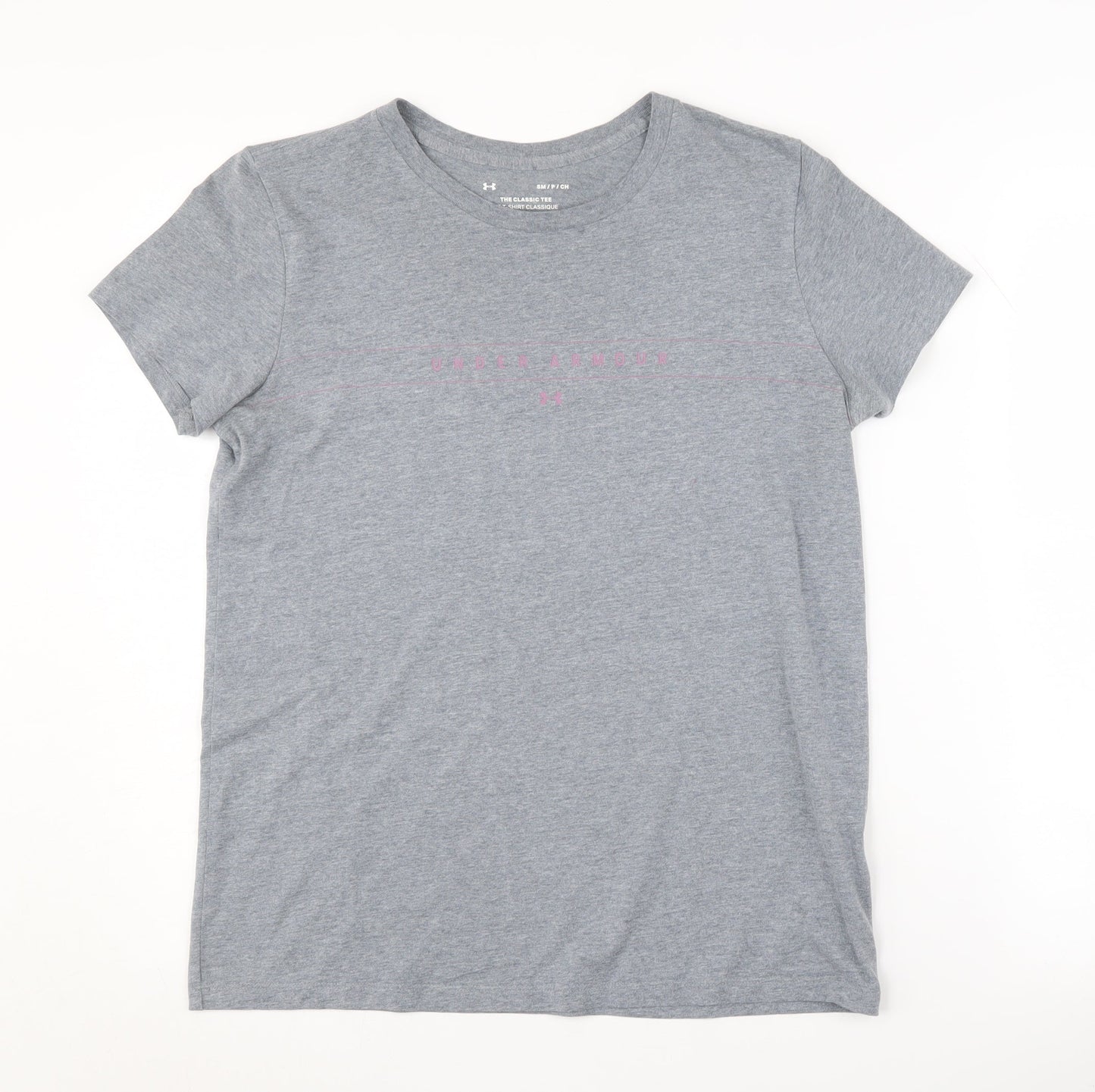 Womens UK Size S Under armour Grey Basic T-Shirt