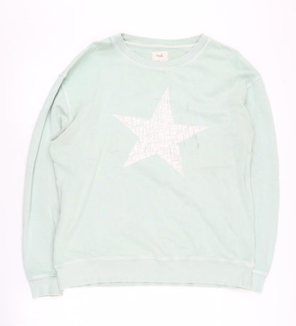 Hush Women's Green Pullover Sweatshirt - Medium, Cotton
