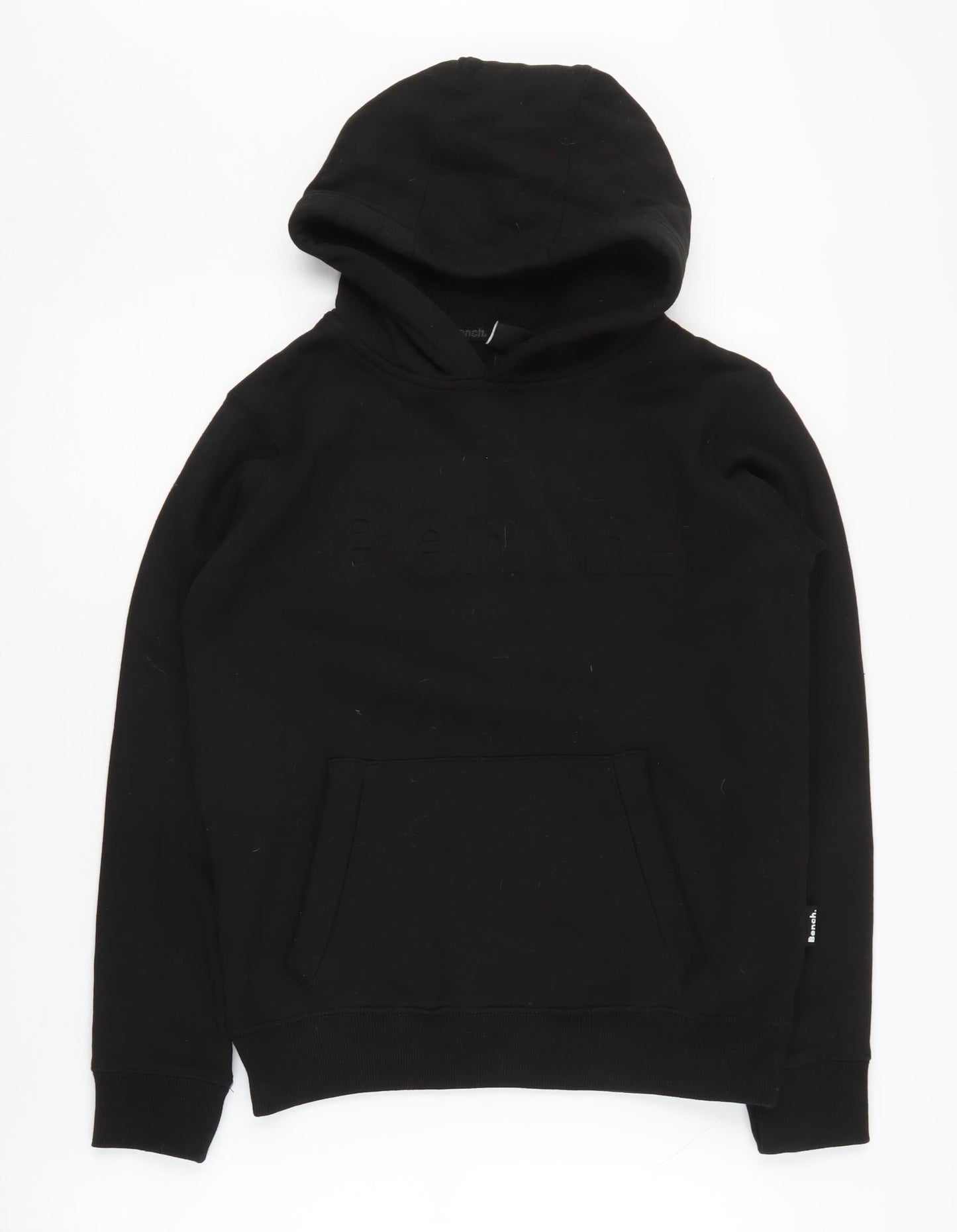 Bench Boys Black Pullover Hoodie 11-12 Years with Logo