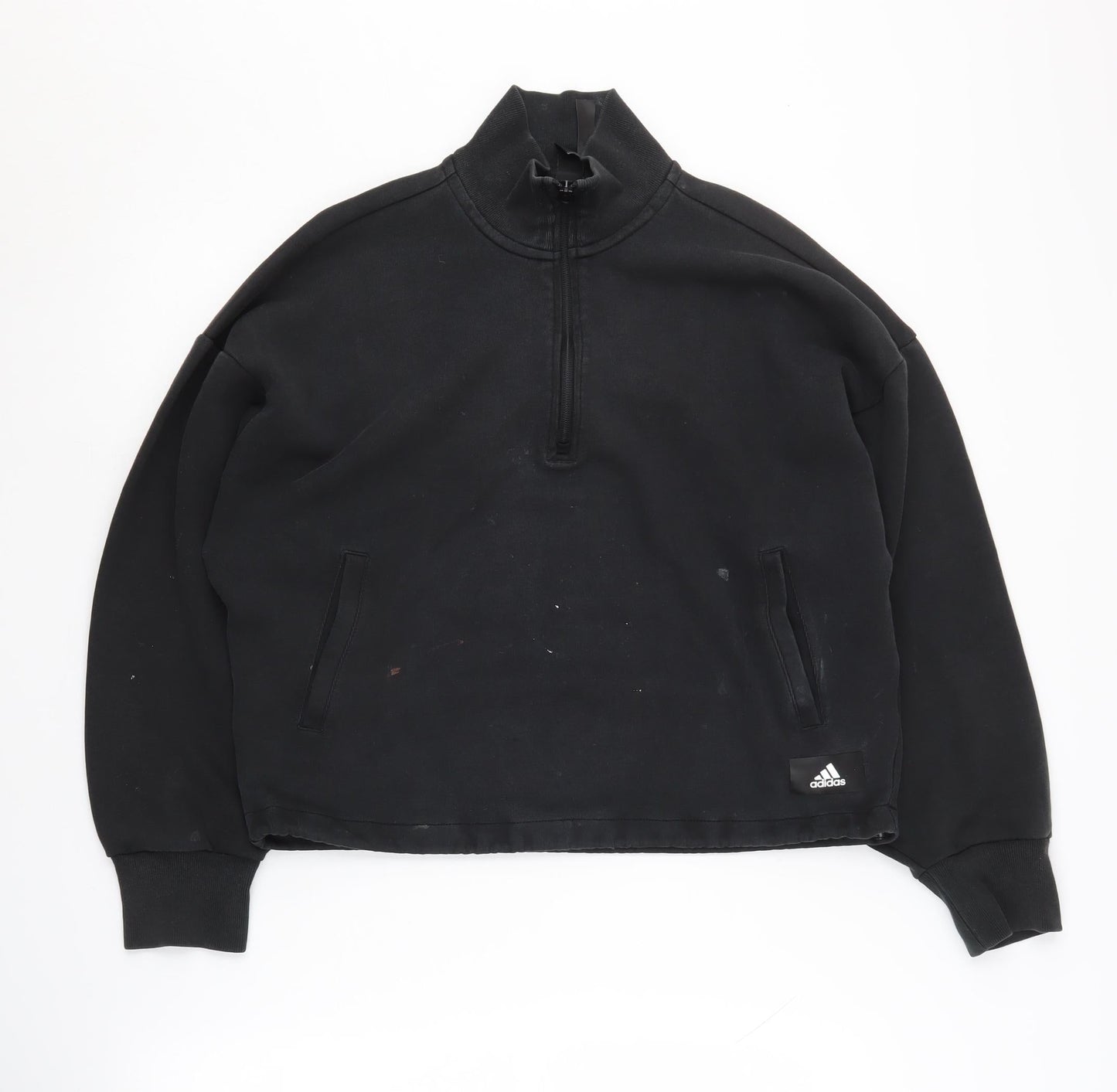 Adidas Women's Black Sweatshirt S Long Sleeve Zip