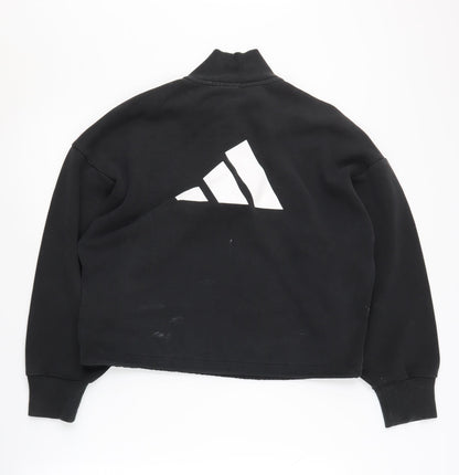 Adidas Women's Black Sweatshirt S Long Sleeve Zip
