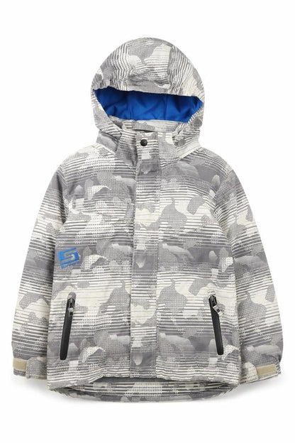 Front view of Surfanic boys’' camouflage ski jacket, 6 years, multicoloured
